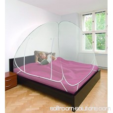 One Touch Pop-Up,Transparent, Breathable Mosquito Net, White, Twin